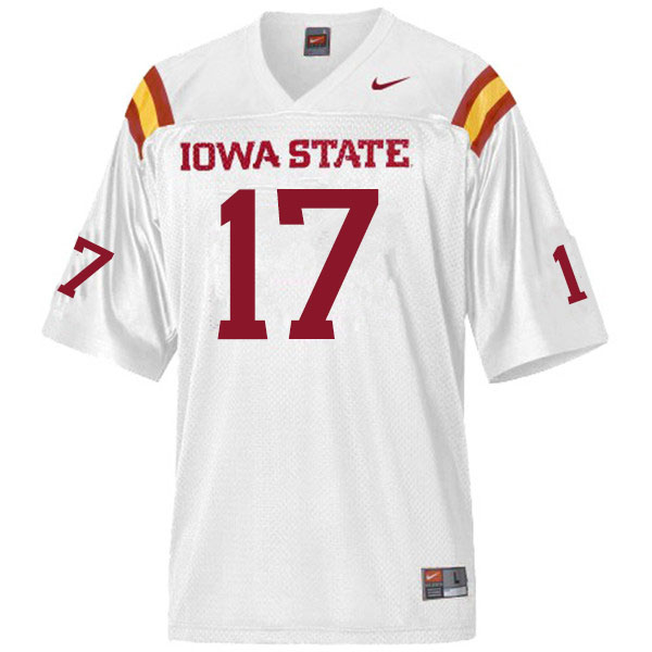Iowa State Cyclones Men's #17 Darren Wilson Jr. Nike NCAA Authentic White College Stitched Football Jersey KY42V61NC